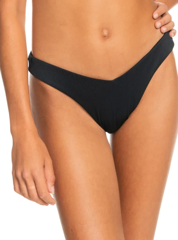 Rib Roxy Love Cheeky Bikini Bottom - Anthracite sold by Roxy