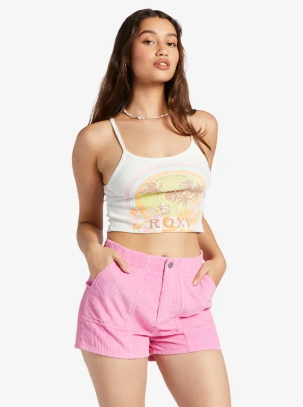 Haleiwa Moment Cropped Tank Top - Snow White sold by Roxy