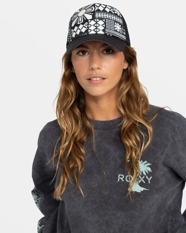 Beautiful Morning Trucker Hat - Phantom Mo Rockin Vibe App sold by Roxy