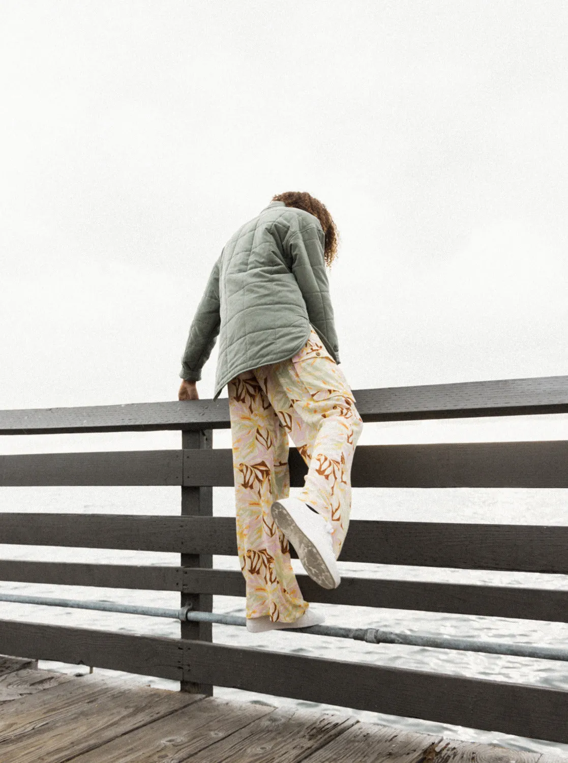 Precious High-Waist Printed Cargo Pants - Quiet Green Coast 2 Coast sold by Roxy product image thumbnail 4