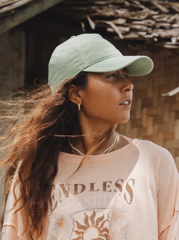 Dear Believer Color Baseball Hat - Quiet Green sold by Roxy