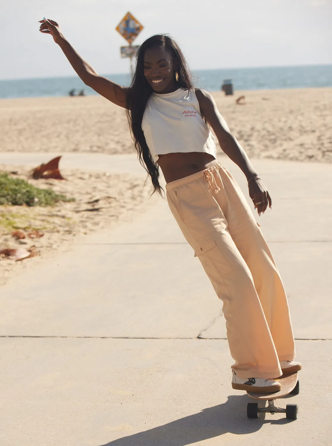 Roxy x Grl Swirl Cropped Vest Top - Tapioca sold by Roxy product image thumbnail 5