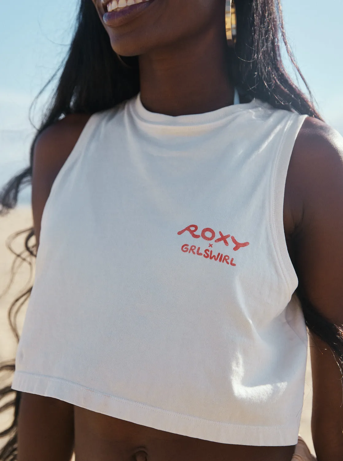 Roxy x Grl Swirl Cropped Vest Top - Tapioca sold by Roxy product image thumbnail 3