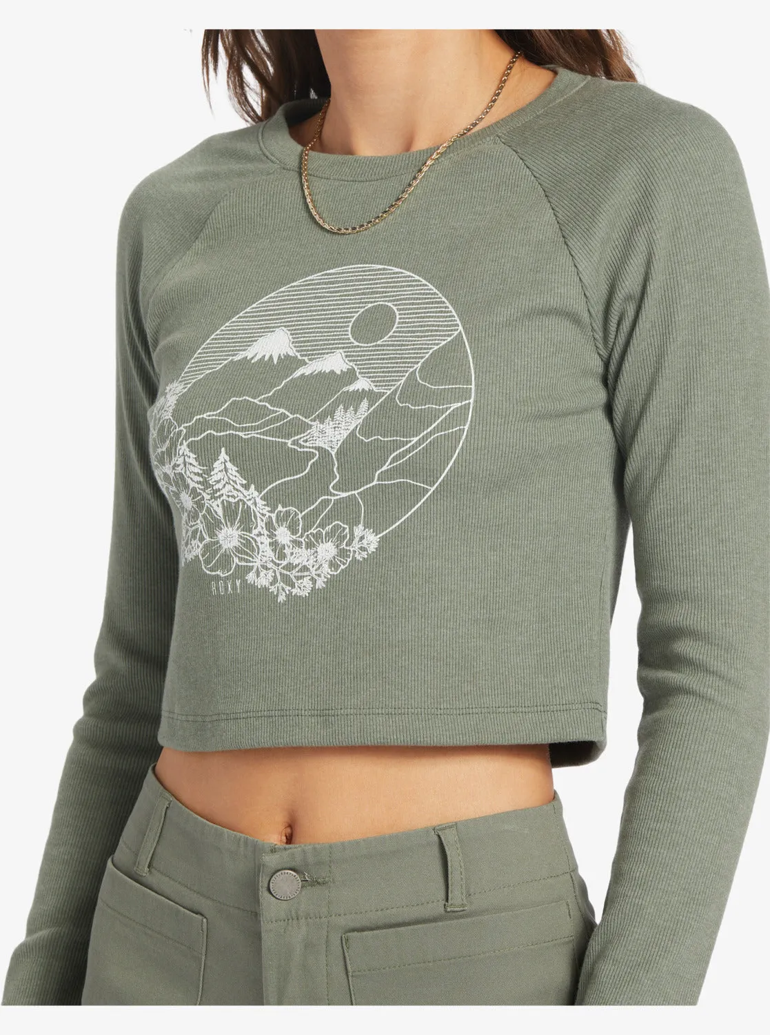 Mountain View Crls T-Shirt - Agave Green sold by Roxy product image thumbnail 5