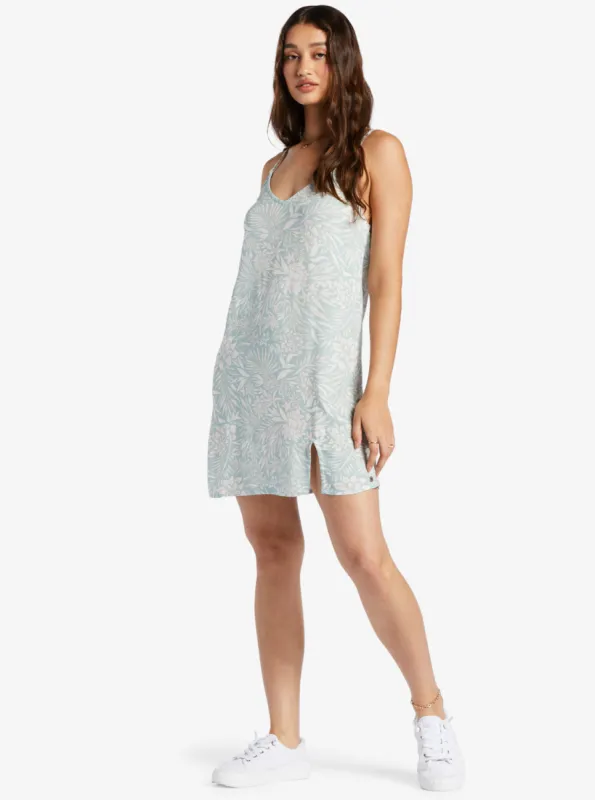 Daytrip Mini V-neck Slip Dress - Blue Surf Planao Apparel sold by Roxy