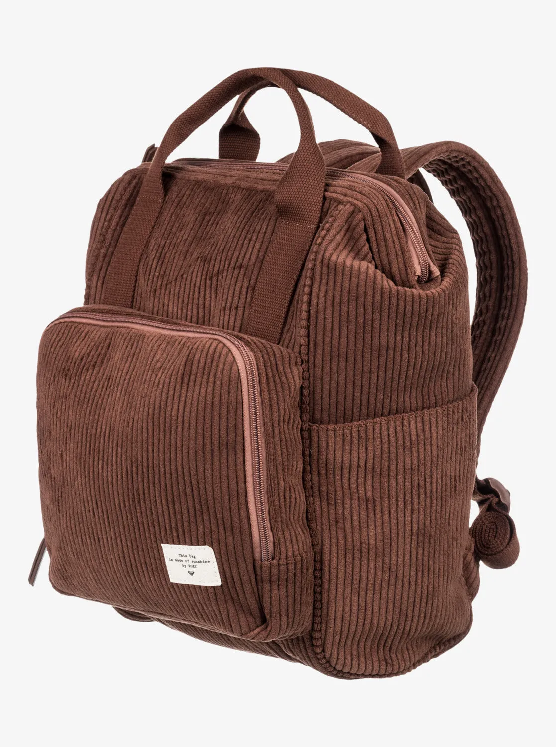 Cozy Nature Medium Corduroy Backpack - Bitter Chocolate sold by Roxy product image thumbnail 4