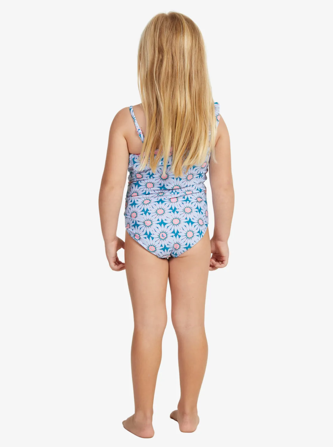 Girls' 2-7 Bold Florals One-Piece Swimsuit - Crystal Teal Sol Flower sold by Roxy product image thumbnail 2