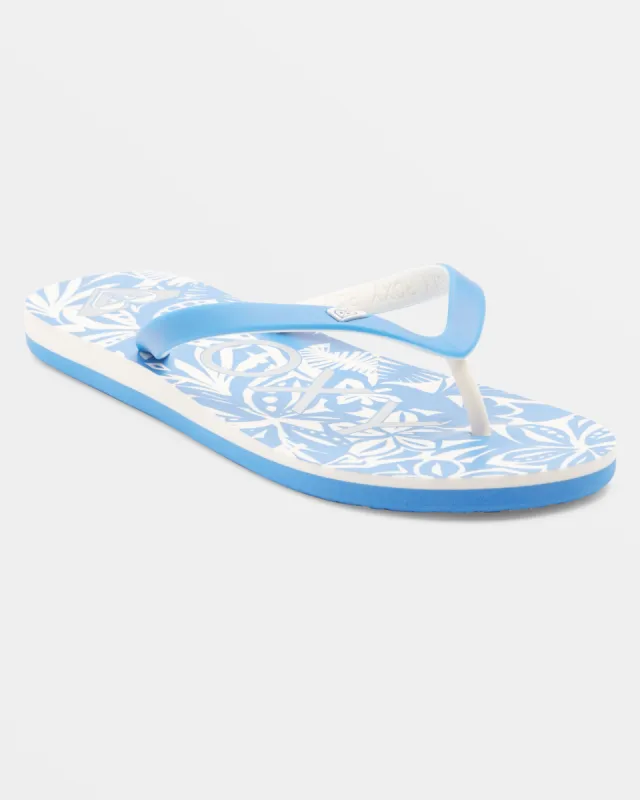 Tahiti Flip-Flops - Blue Jay/White sold by Roxy