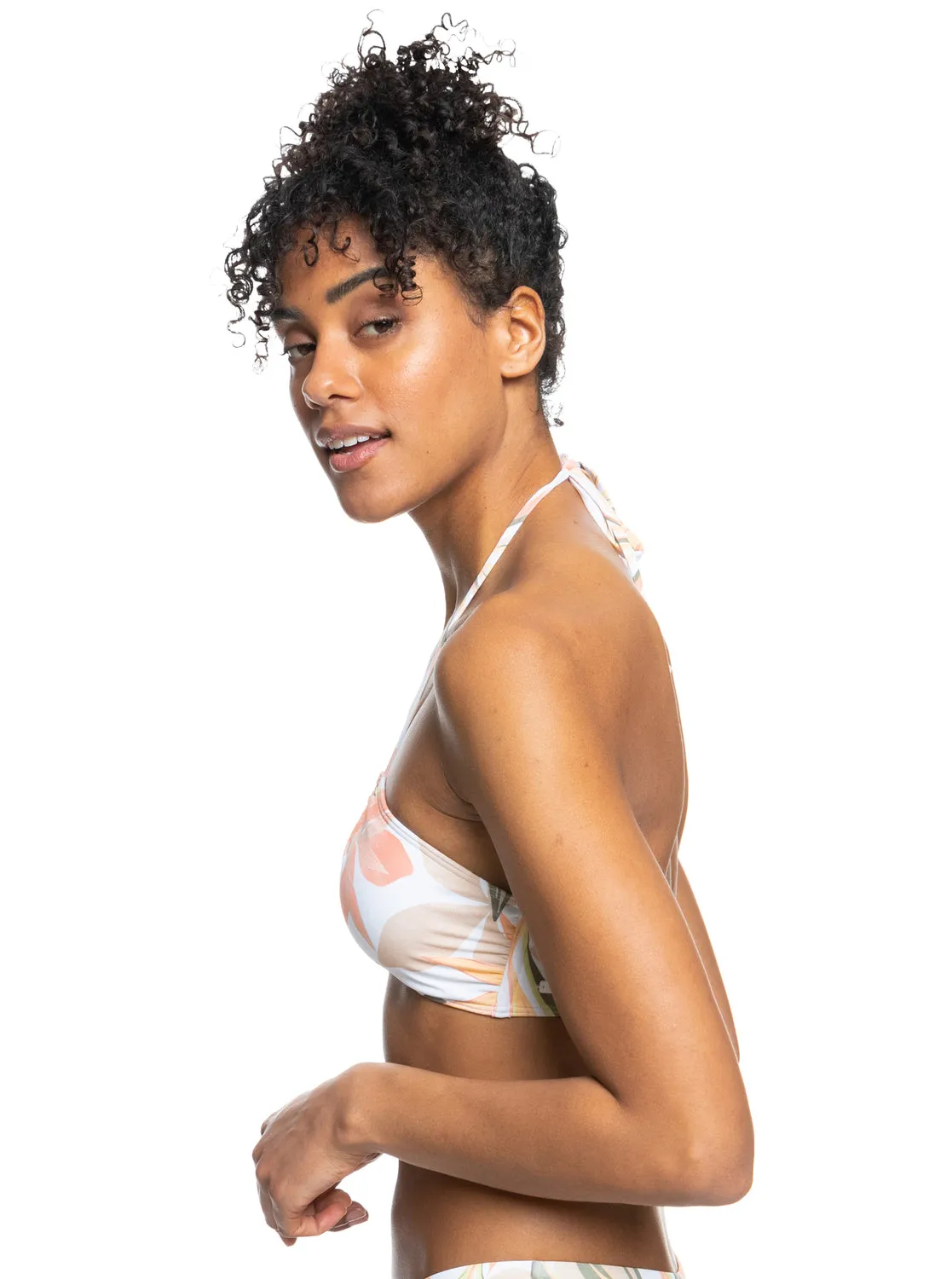 Printed Beach Classics Triangle Bikini Top - Bright White Subtly Salty Flat sold by Roxy product image thumbnail 2