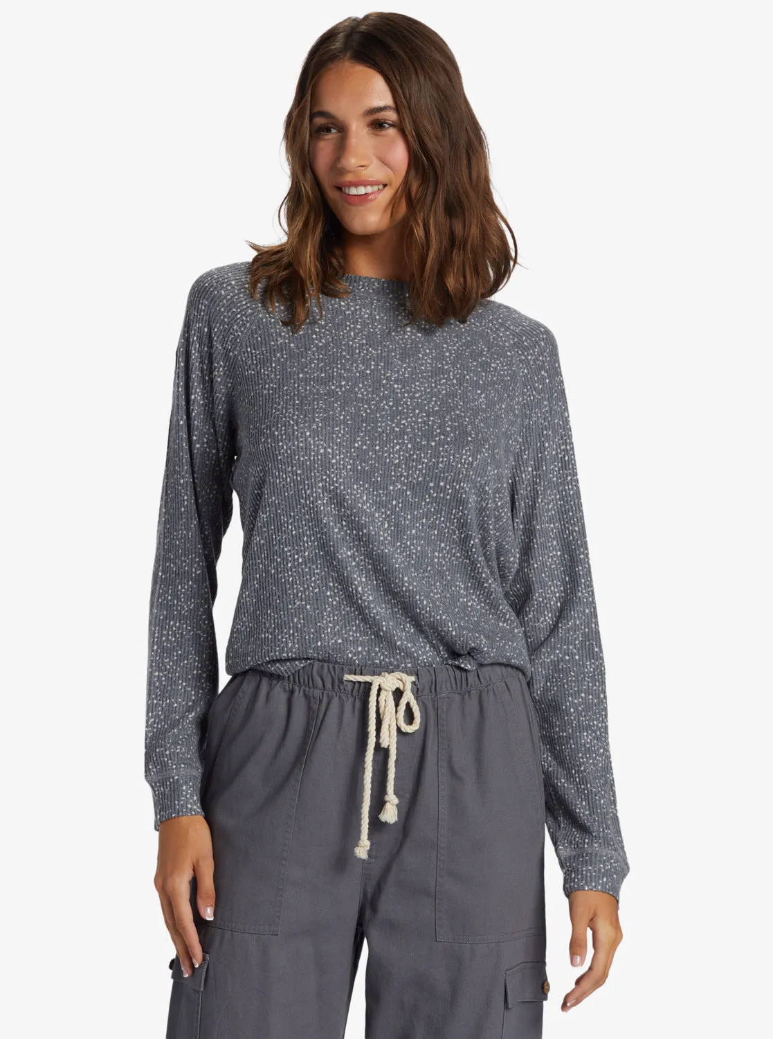 Anchors Away Crew Rib Crew Neck Top - Turbulence Confetti Dreams sold by Roxy