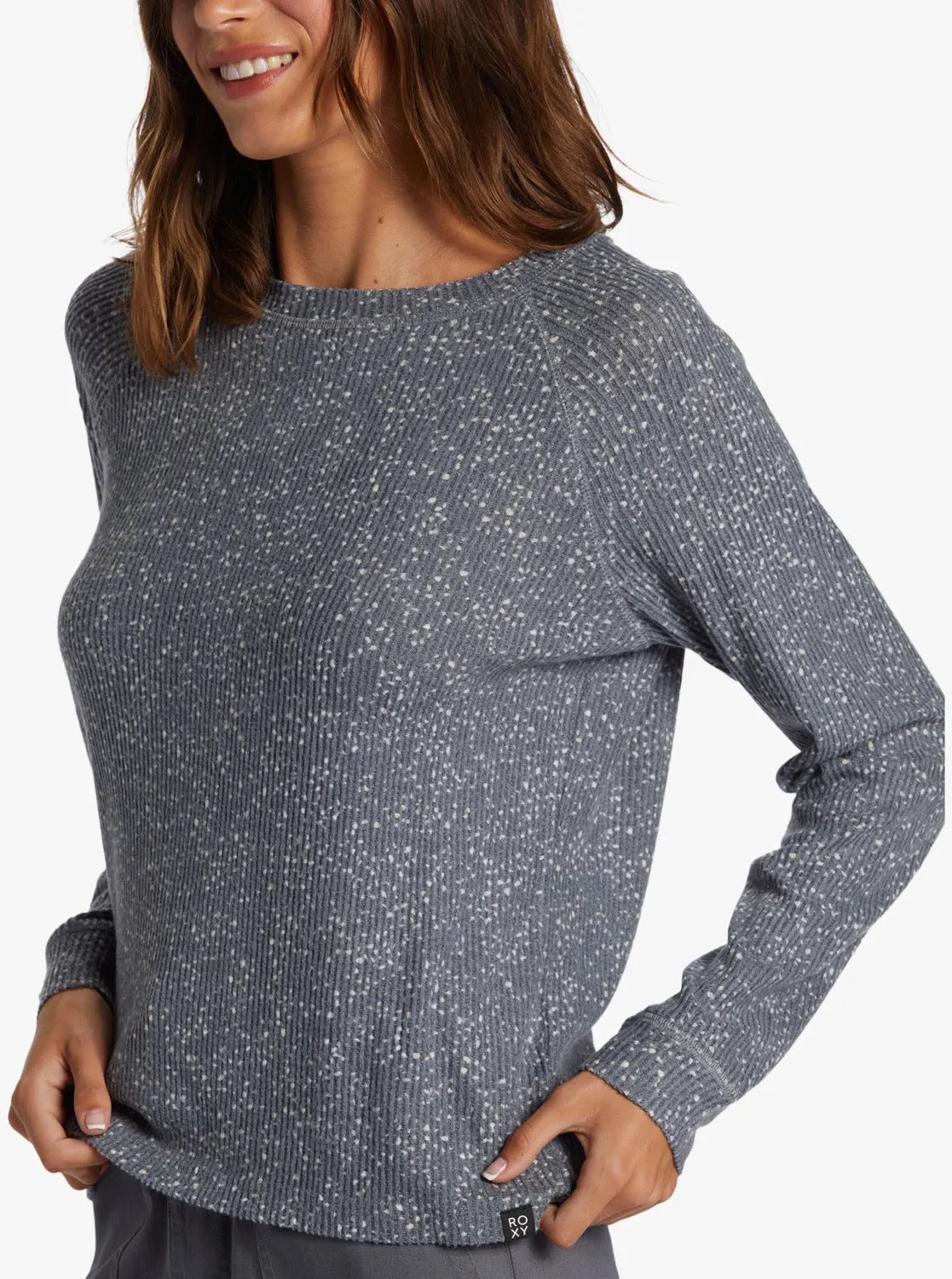 Anchors Away Crew Rib Crew Neck Top - Turbulence Confetti Dreams sold by Roxy product image thumbnail 3