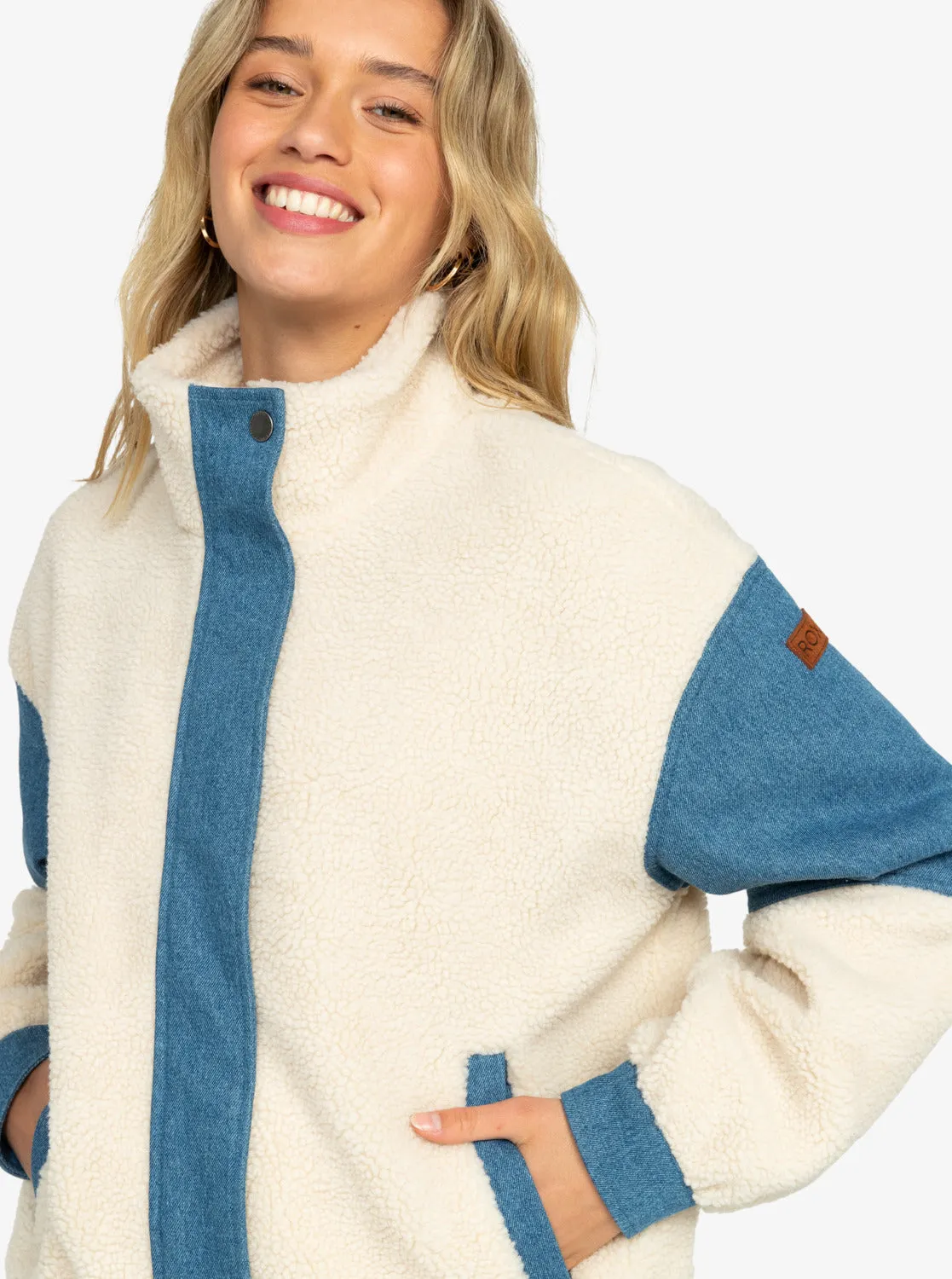 Wrap It Up Corduroy Aviator Jacket - Tapioca sold by Roxy product image thumbnail 3