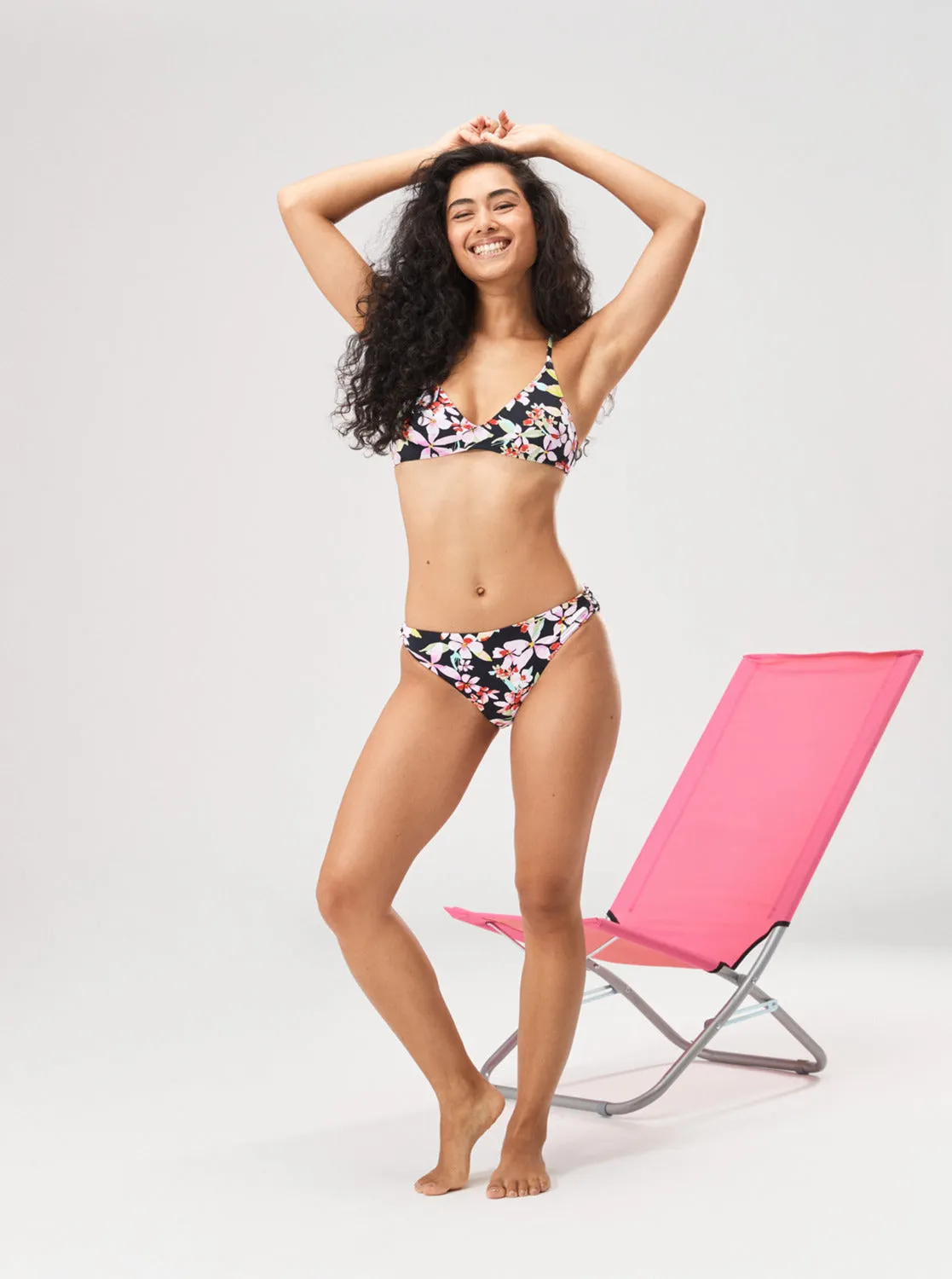 Printed Beach Classics Strap Hipster Bikini Bottoms - Anthracite New Life sold by Roxy product image thumbnail 4