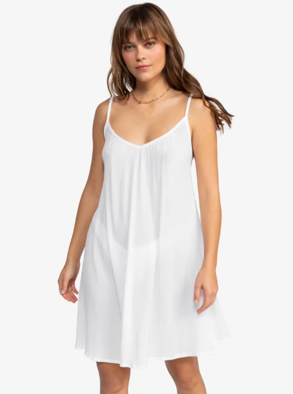 Spring Adventure Solid Dress - Bright White made by Roxy