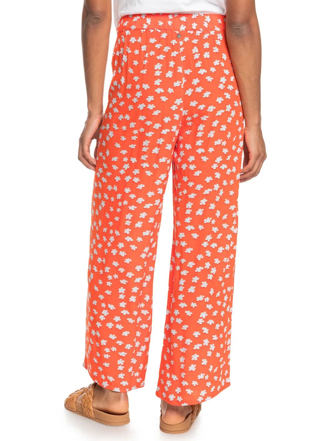 Midnight New Avenue Wide Leg Trousers - Tiger Lily Flower Rain sold by Roxy product image thumbnail 5
