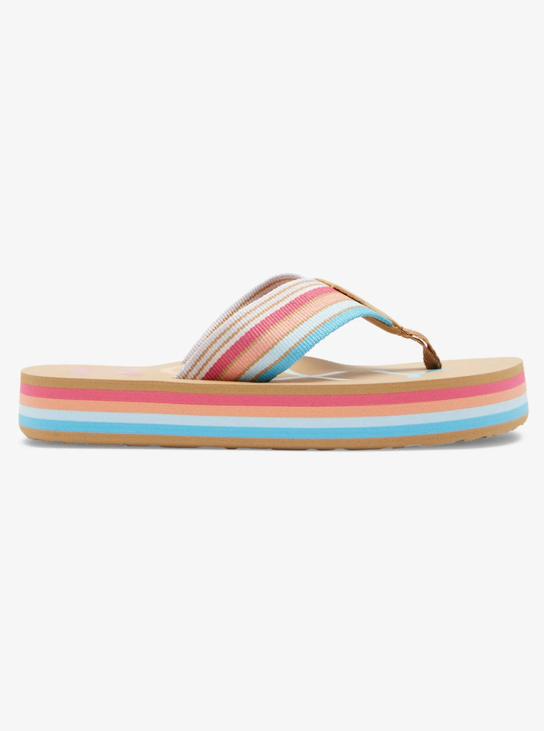 Girls 4-16 Chika Hi Sandals - Baja Blue/Crazy Pink sold by Roxy product image thumbnail 2