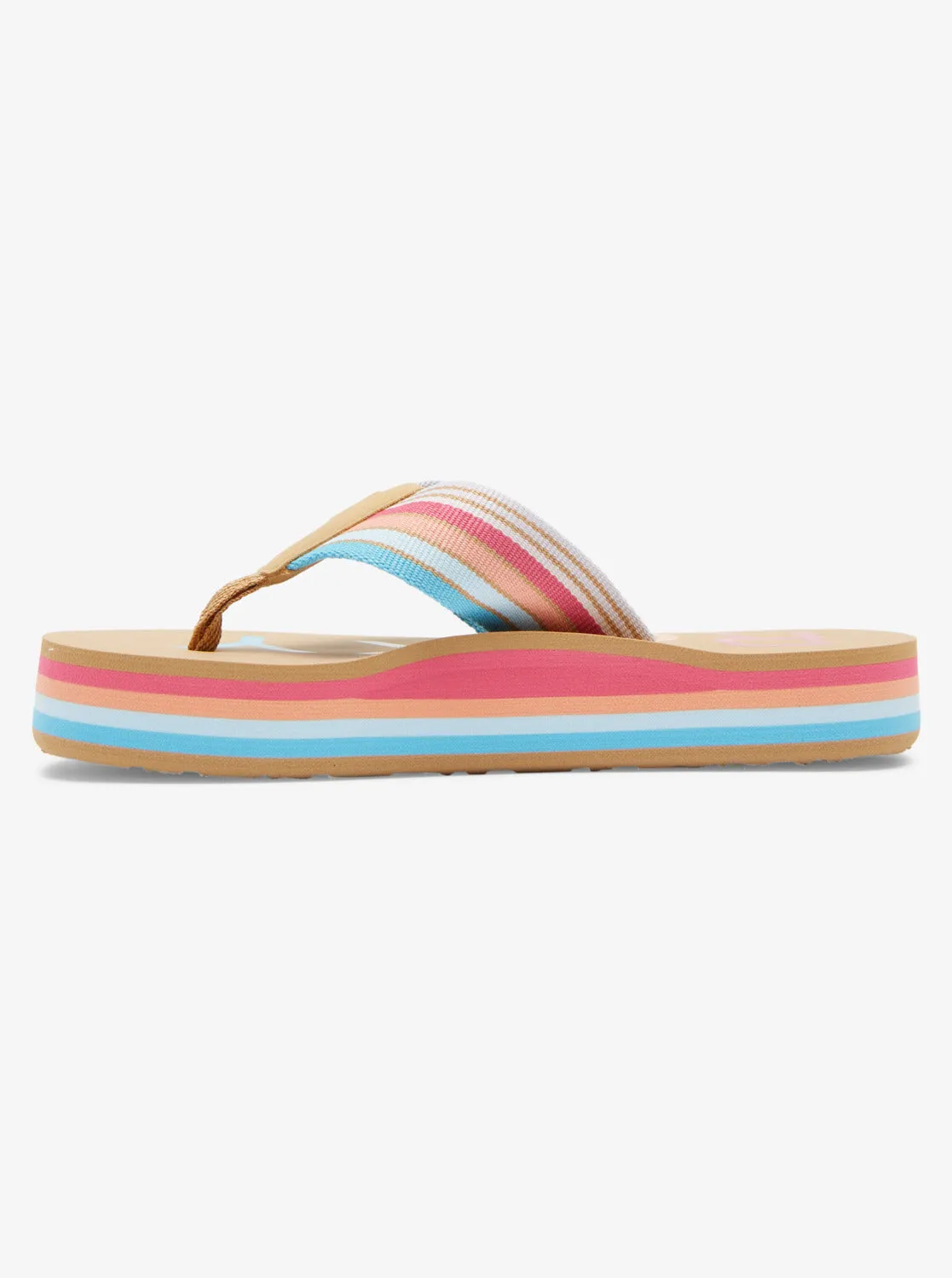 Girls 4-16 Chika Hi Sandals - Baja Blue/Crazy Pink sold by Roxy product image thumbnail 3