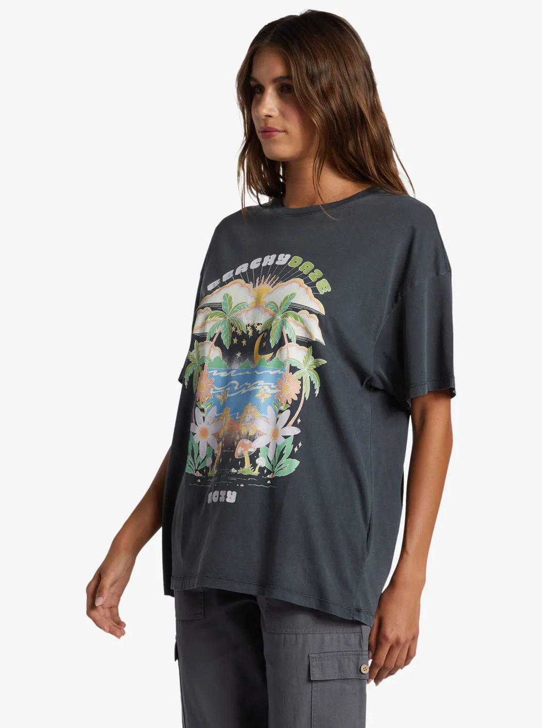 Beachy Days Oversized Boyfriend T-Shirt - Anthracite sold by Roxy product image thumbnail 2
