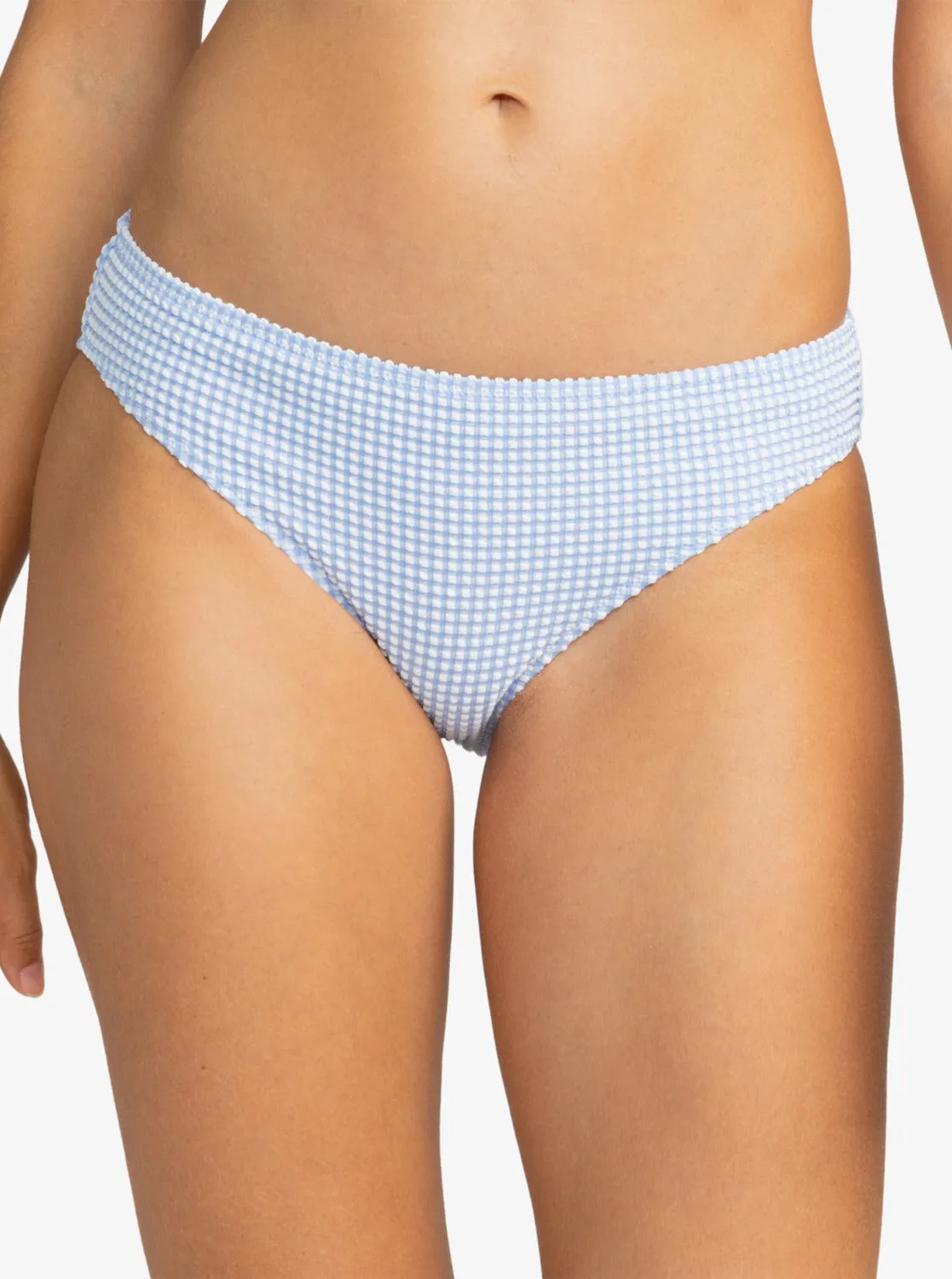 Gingham Hipster Bikini Bottoms - Bel Air Blue Minivich sold by Roxy