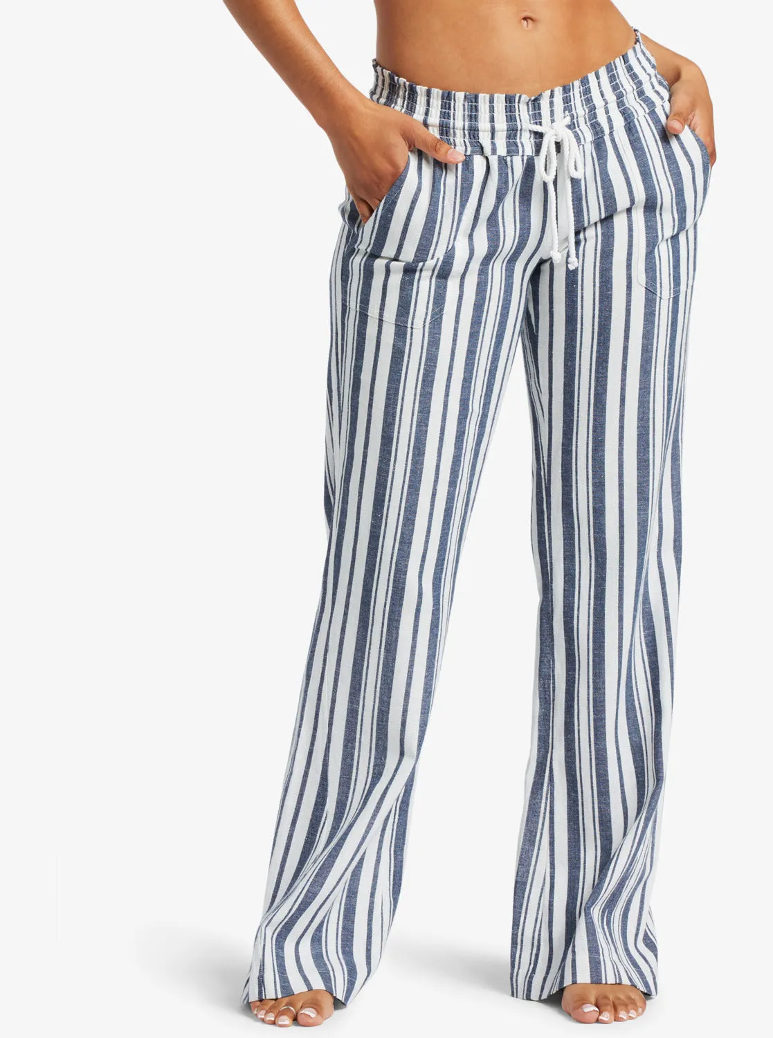 Oceanside Flared Pants - Mood Indigo Paradise Stripe sold by Roxy