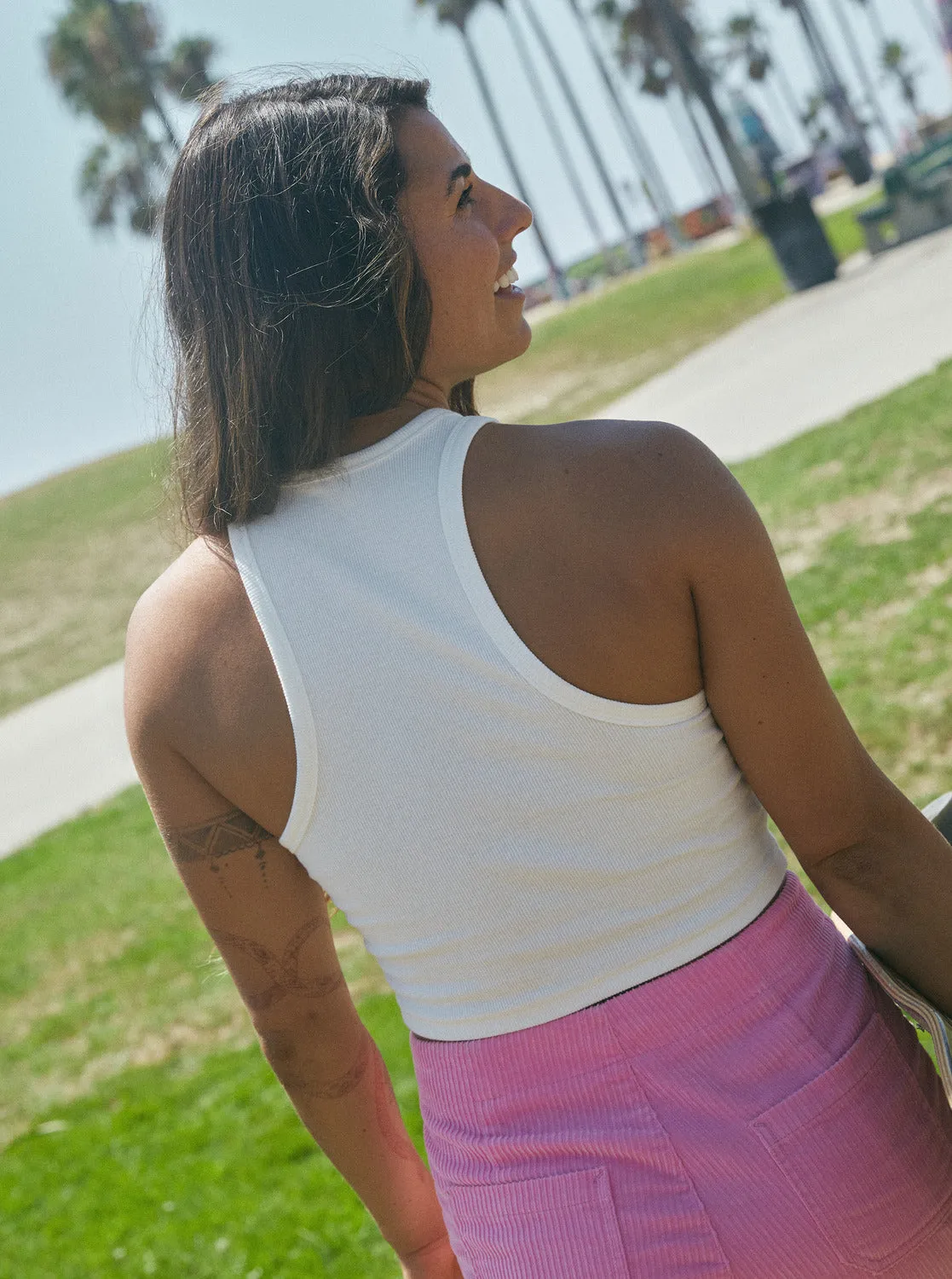 Paradise Views Sleeveless Muscle T-Shirt - Snow White sold by Roxy product image thumbnail 2