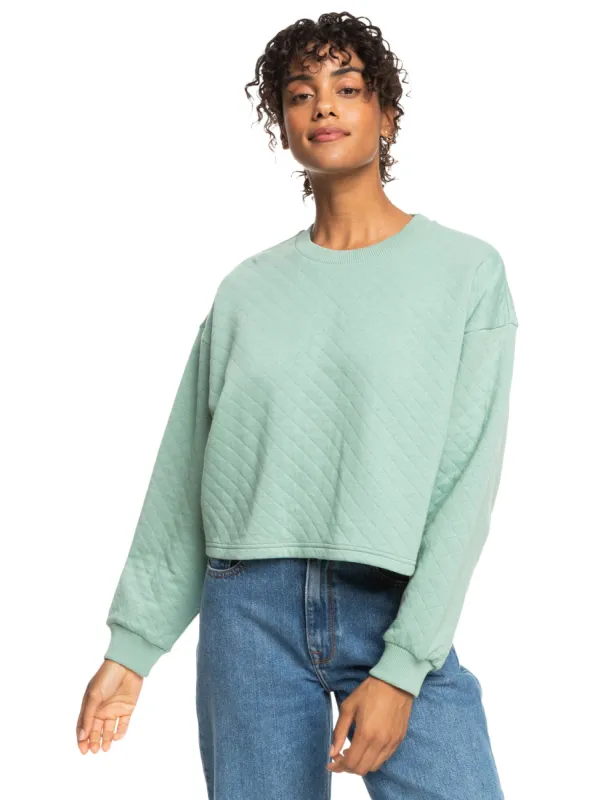 Surf Break Quilted Lounge Top - Blue Surf sold by Roxy