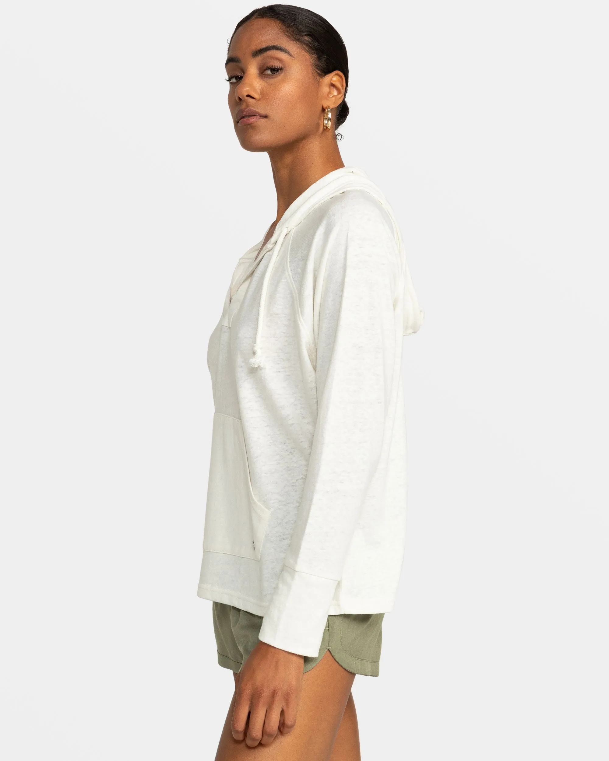 Destination Surf Long-Sleeve Hooded Top - Egret sold by Roxy product image thumbnail 4