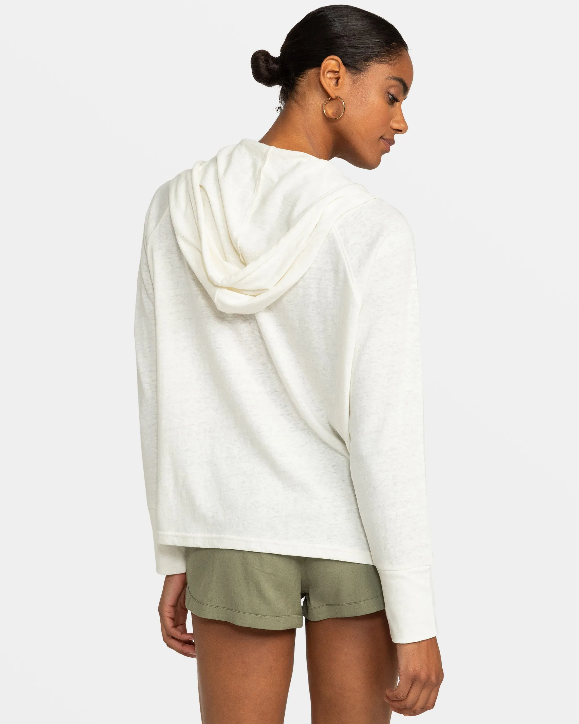 Destination Surf Long-Sleeve Hooded Top - Egret sold by Roxy product image thumbnail 2