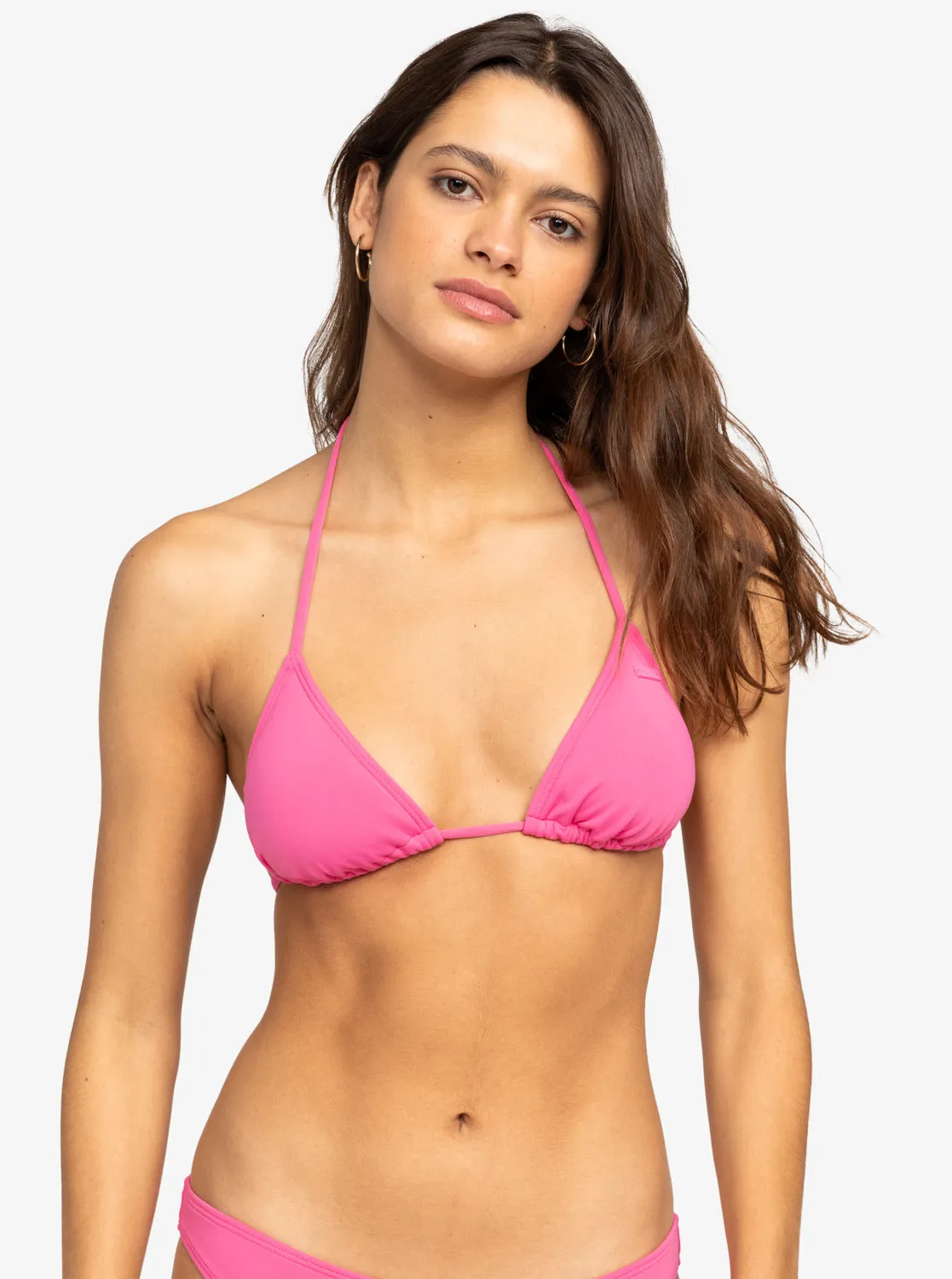 Beach Classics Tiki Triangle Bikini Top - Shocking Pink sold by Roxy