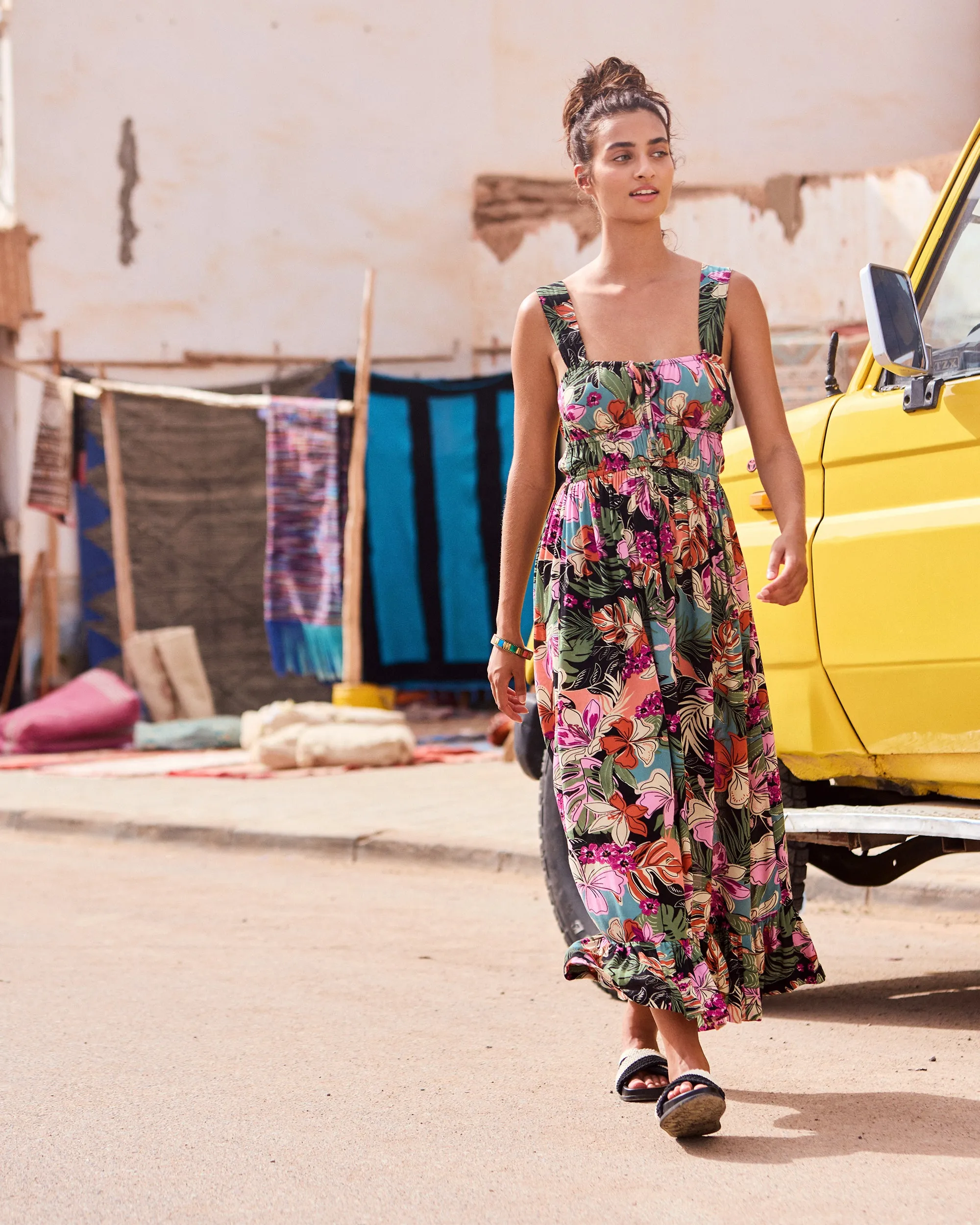 Paradise Winds Tropical Midi Dress - Phantom Moody Tropical Apparel sold by Roxy product image thumbnail 2