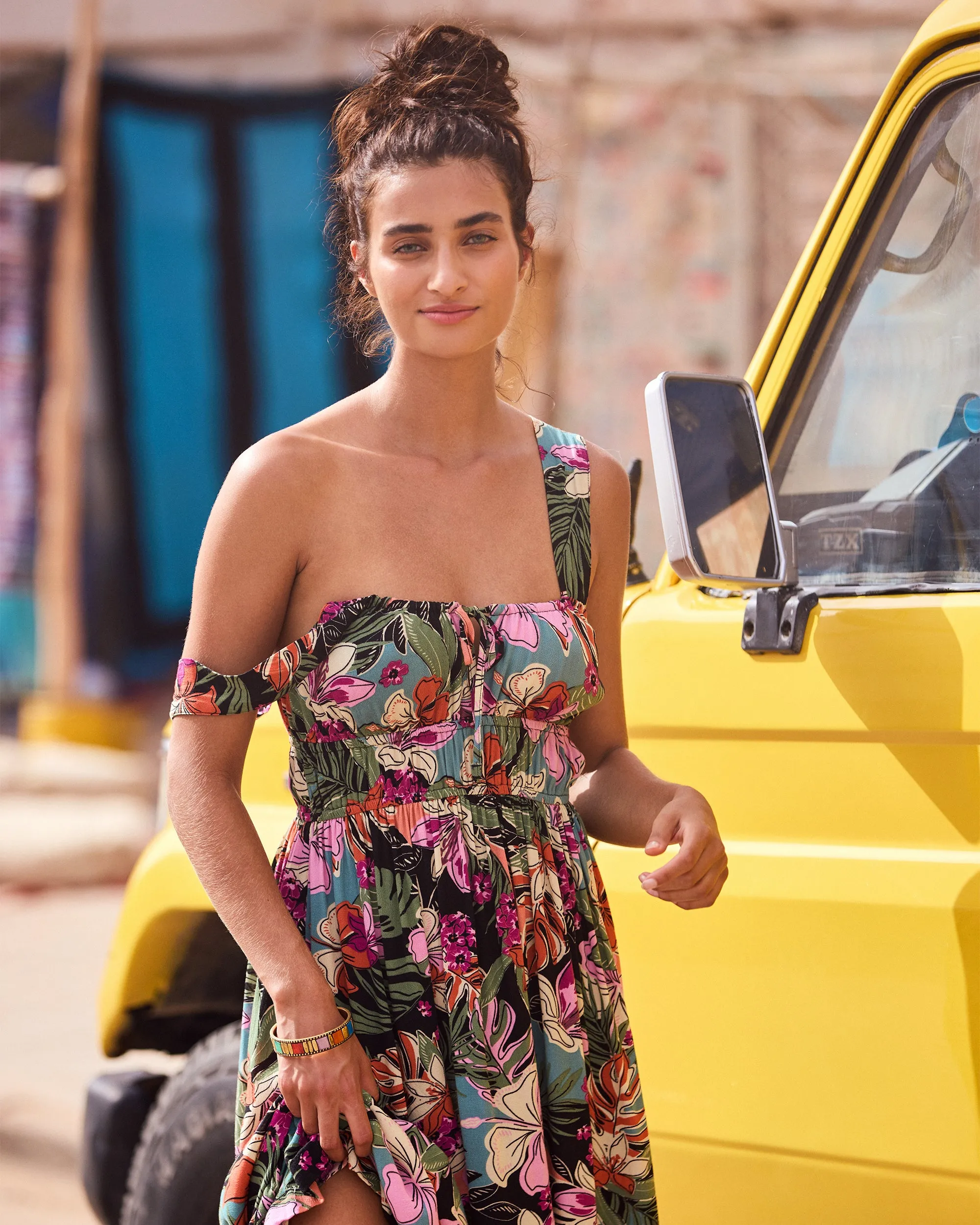 Paradise Winds Tropical Midi Dress - Phantom Moody Tropical Apparel sold by Roxy product image thumbnail 3