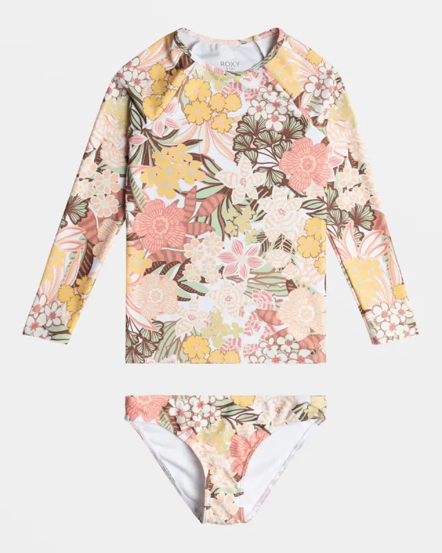 Girls 4-16 Playa Paradise Long Sleeve Rashguard Set - White Viva La Vida sold by Roxy