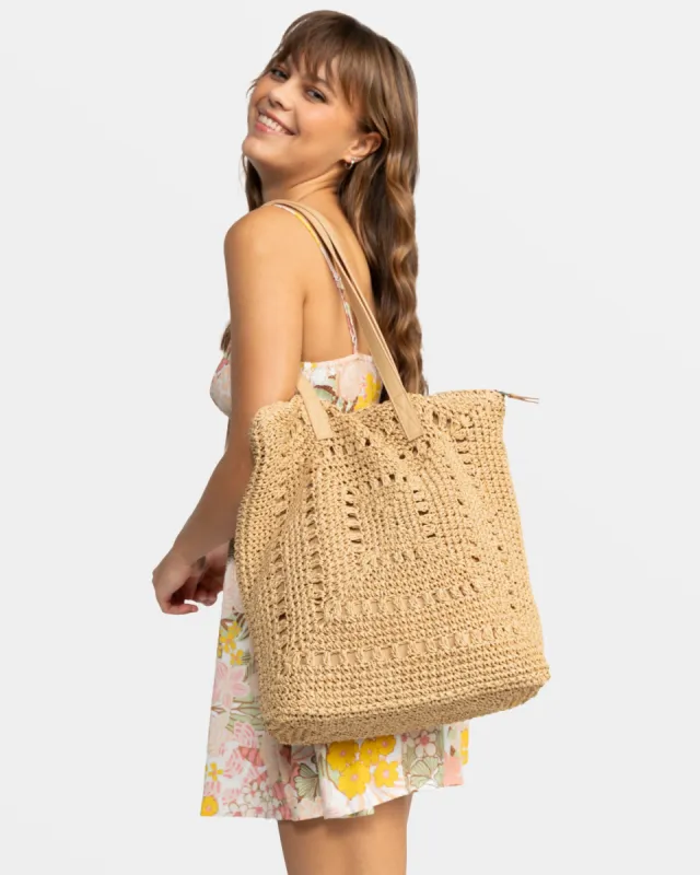 Coco Cool Straw Tote Bag - Natural sold by Roxy
