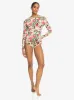 Sea Skippin Printed Long Sleeve Rashguard - Anthracite Palm Song S sold by Roxy