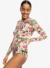 Sea Skippin Printed Long Sleeve Rashguard - Anthracite Palm Song S sold by Roxy