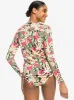 Sea Skippin Printed Long Sleeve Rashguard - Anthracite Palm Song S sold by Roxy