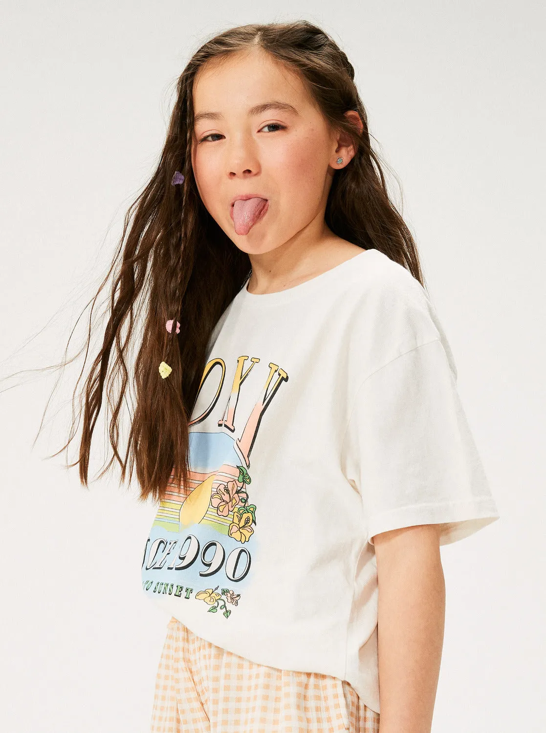Girls 4-16 Sunrise To Sunset Oversized Boyfriend T-Shirt - Snow White sold by Roxy product image thumbnail 2