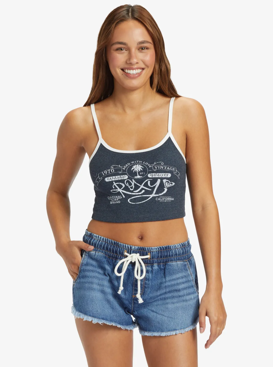 Roxy Vintage Crop Tank - Naval Academy sold by Roxy
