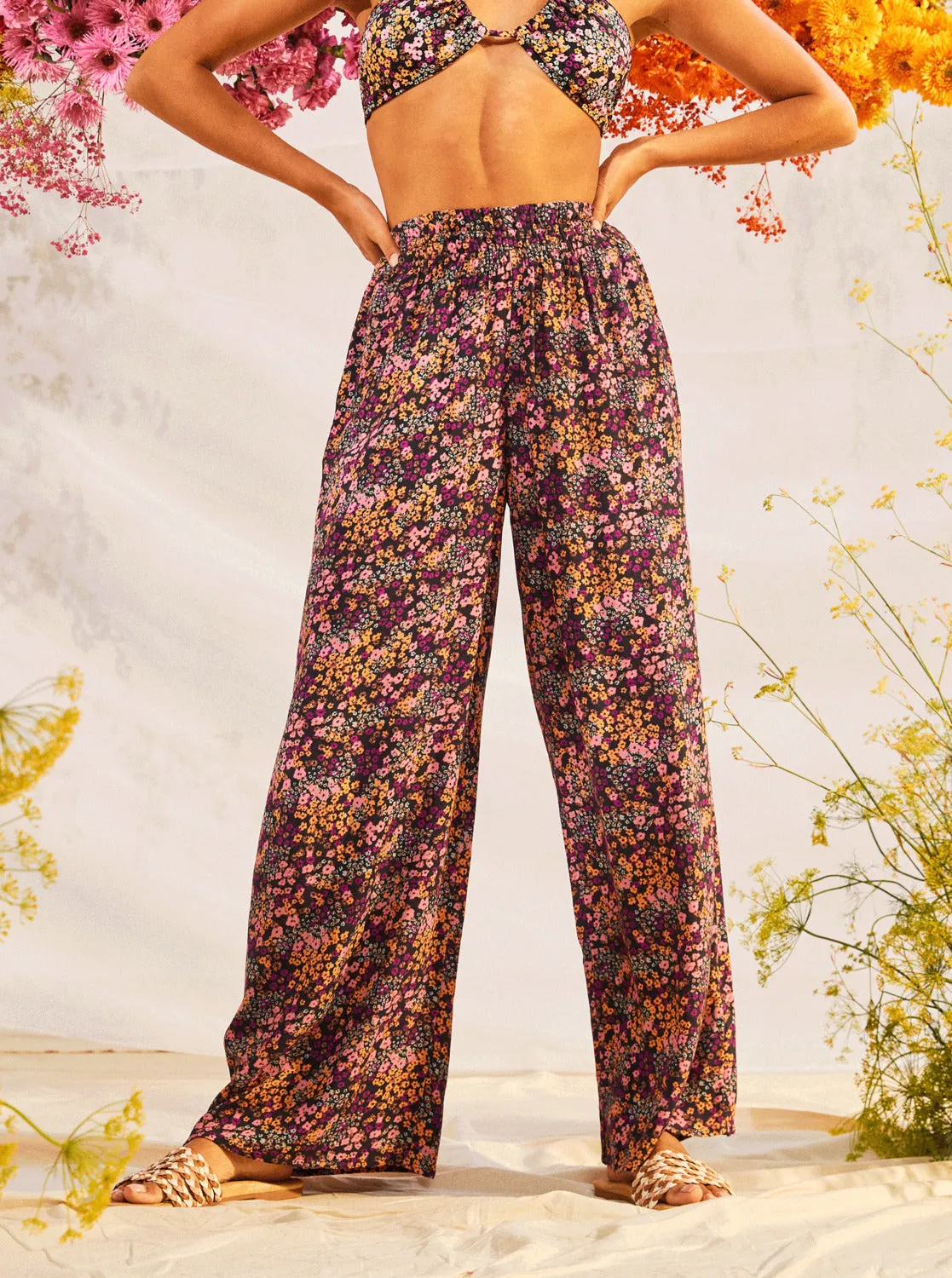 Forever And A Day Lightweight Pants - Anthracite Floral Daze sold by Roxy