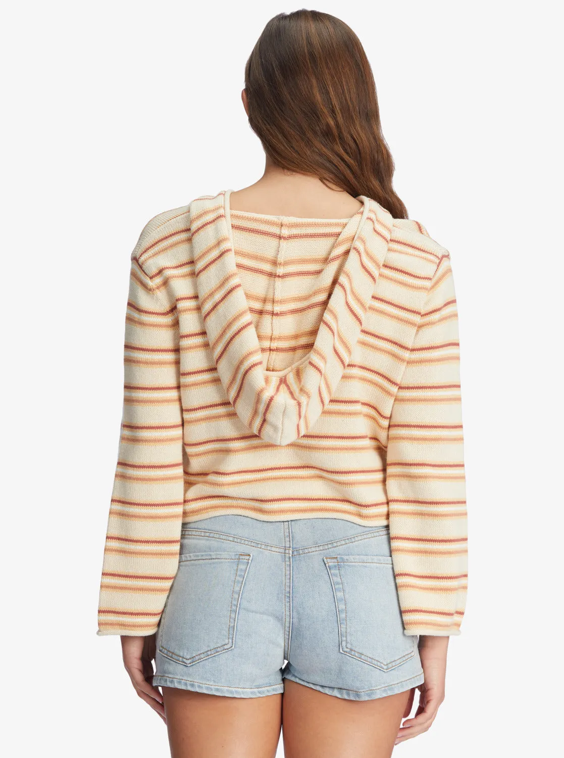 Side Swipe Poncho Hoodie - Tapioca Retro Rays Stripe sold by Roxy product image thumbnail 3