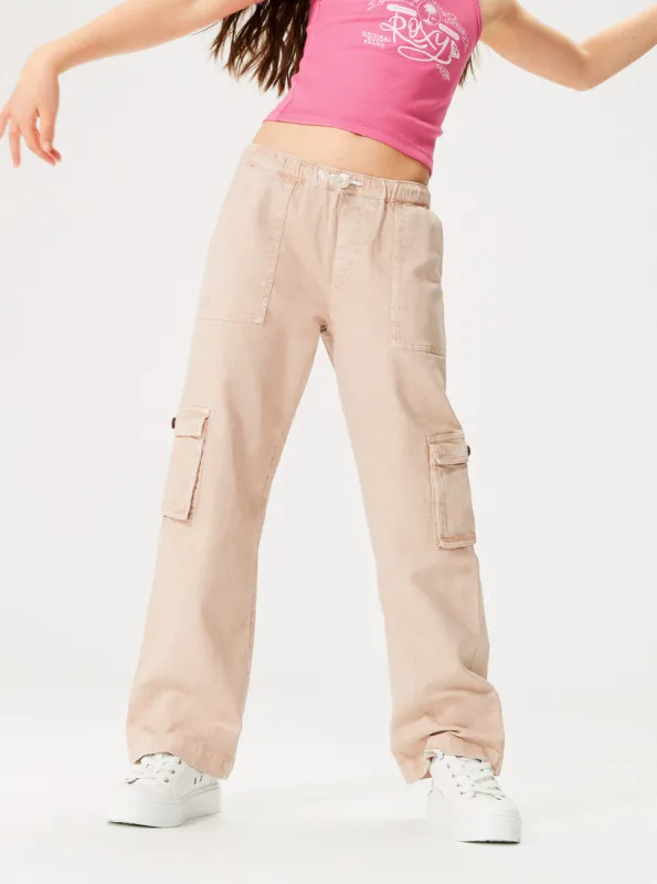 Girls 4-16 Precious Cargo Pants - Warm Taupe sold by Roxy