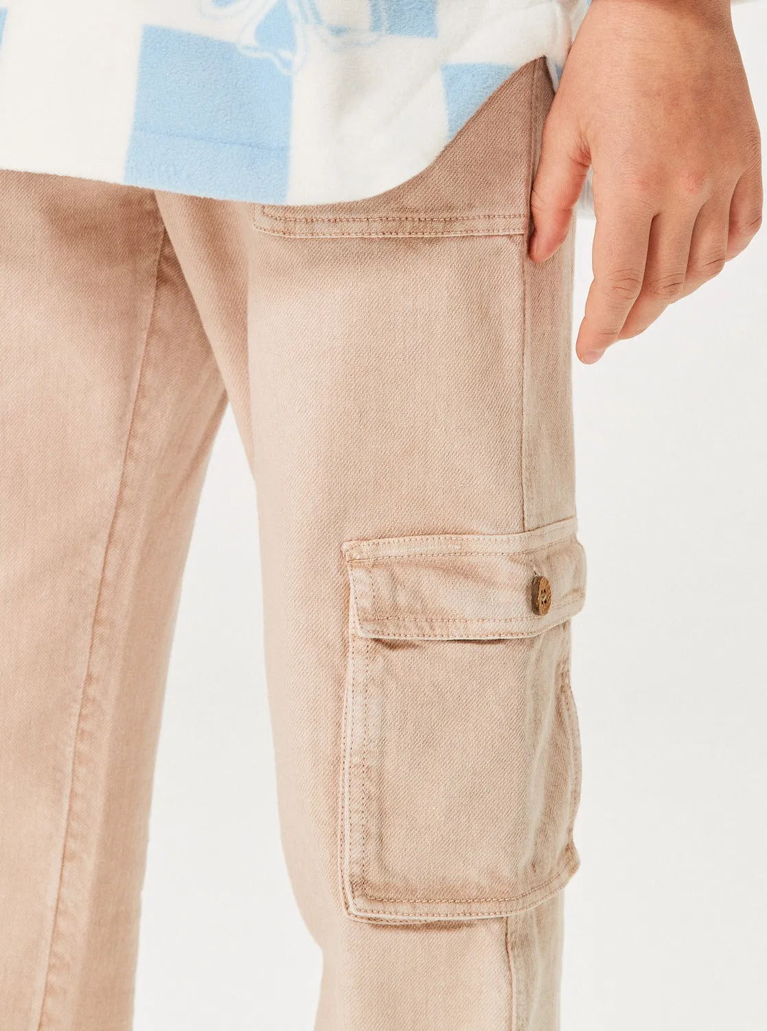 Girls 4-16 Precious Cargo Pants - Warm Taupe sold by Roxy product image thumbnail 5