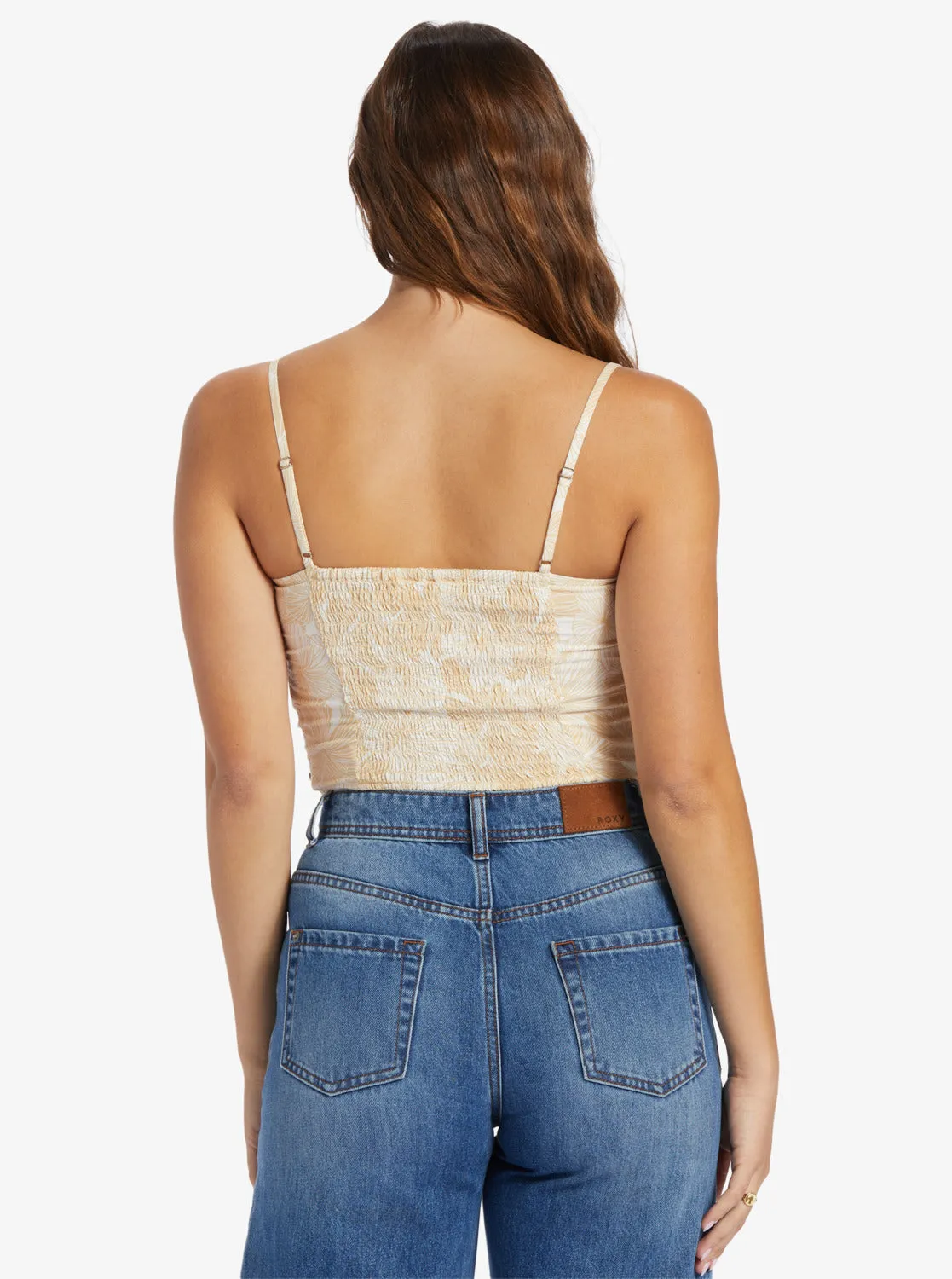 Vibrant Light Strappy Crop Top - Tapioca Crazy Hibiscus sold by Roxy product image thumbnail 4
