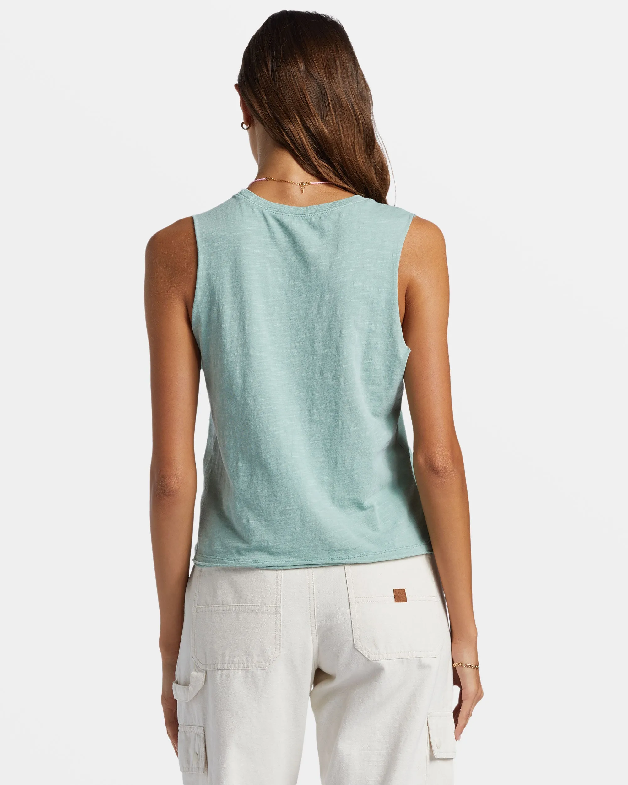 Bring The Good Vibes Muscle Tank Top - Blue Surf sold by Roxy product image thumbnail 2