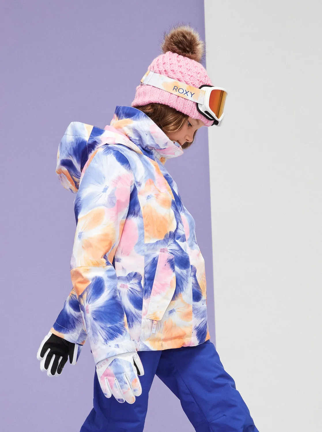 Girls 4-16 Roxy Jetty Technical Snow Jacket - Bright White Pansy Pansy Rg sold by Roxy product image thumbnail 4
