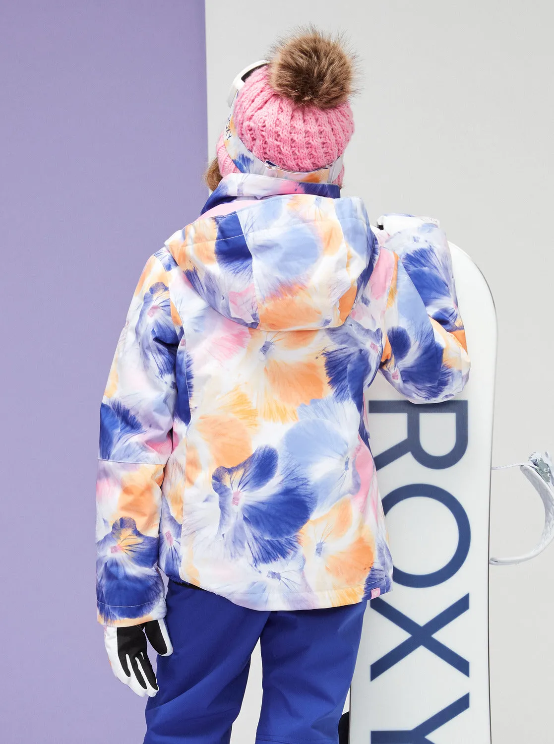 Girls 4-16 Roxy Jetty Technical Snow Jacket - Bright White Pansy Pansy Rg sold by Roxy product image thumbnail 5