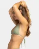 Essaouira Tiki Tri Bikini Top - Oil Green sold by Roxy