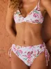 Printed Beach Classics Moderate Side-Tie Bikini Bottom - White Happy Tropical Swim sold by Roxy