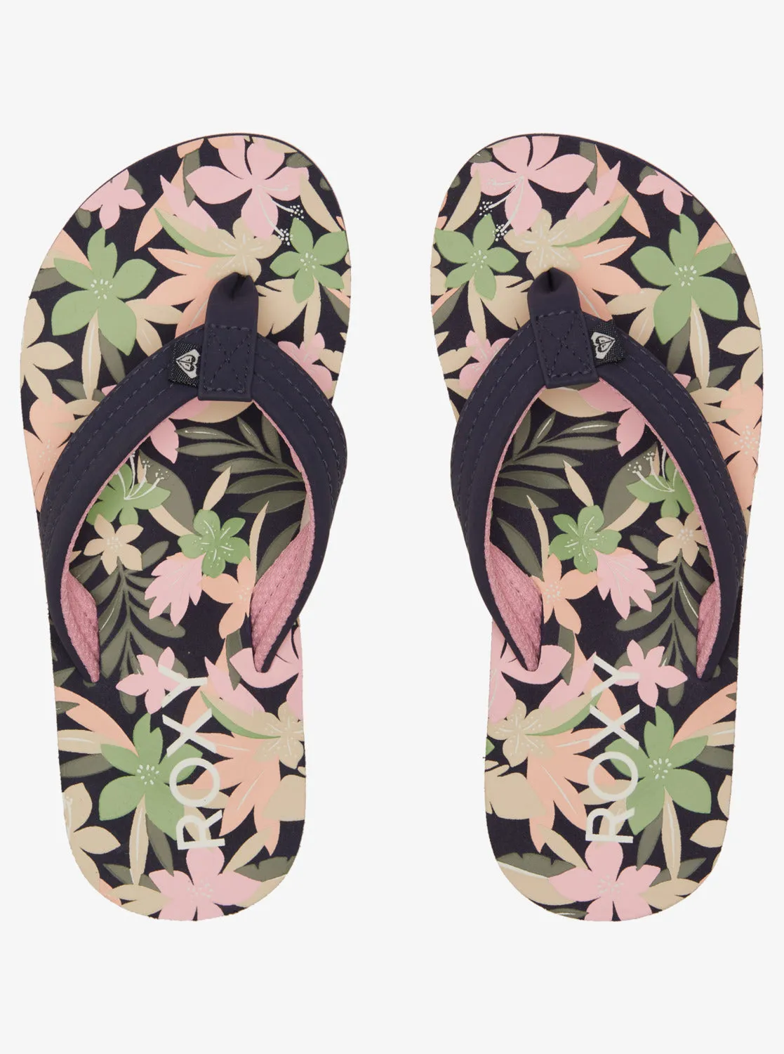 Girls 4-16 Vista Loreto Flip-Flops - Lt Navy/Pink sold by Roxy product image thumbnail 4
