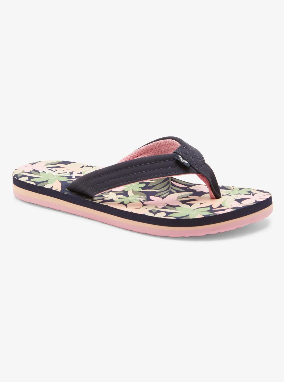 Girls 4-16 Vista Loreto Flip-Flops - Lt Navy/Pink sold by Roxy